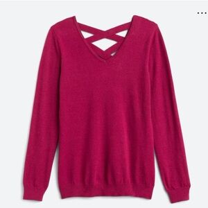 Love Ellie Mia Back Detail Sweater - dark pink - Size Small
